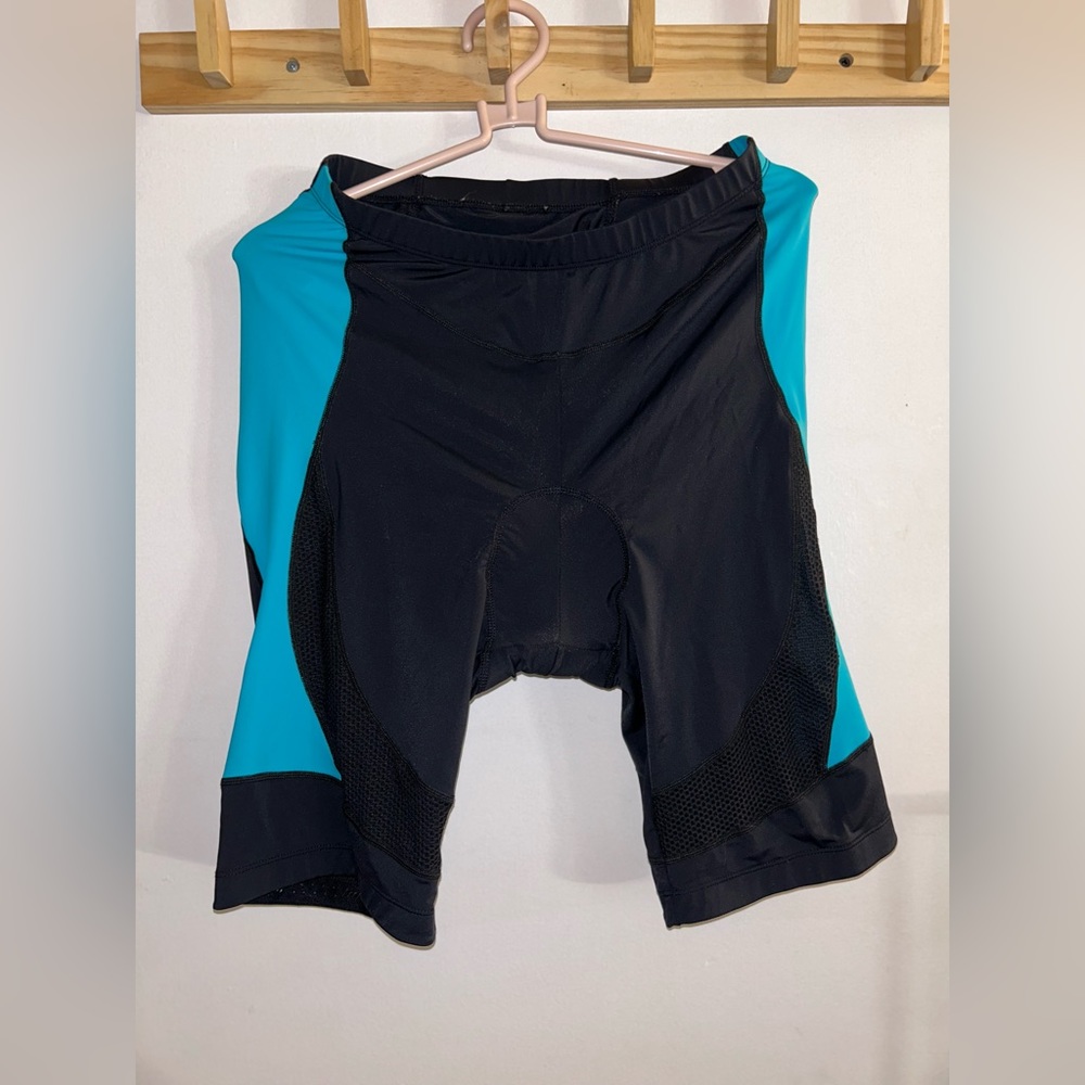 Beroy Women's Black Blue Heavy Thickness Padded Cycling Shorts Sz XL